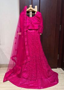 Gorgeous Sequinned majenta Lehenga Choli