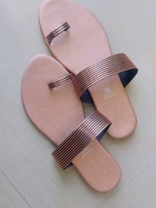 Stylish Metallic Slip-On Sandal