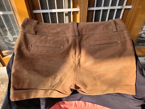 Cute Brown cotton shorts with double buttons