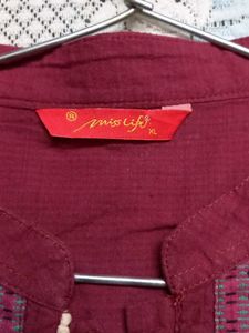 Maroon Kurta