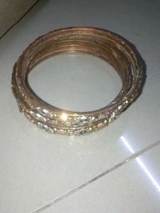 Golden Sparklee Bangles Set Of 3