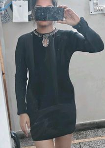 Black Stone Work Dress