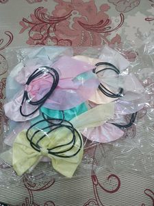 Colorful Bow Hair Ties - New