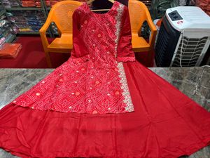 Pink Bandhani Kurta Set available in 3 color