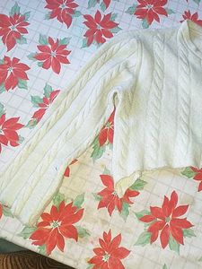 Cream Cable Knit Cardigan