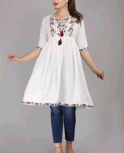 White Embroidered Dress