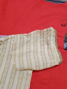 Elegant Cream &amp; Olive Ethnic Suit