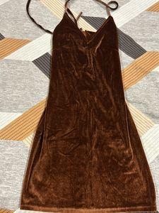 Mini Velvet Backless Dress