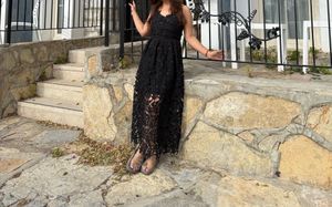 Black Lace Maxi Dress