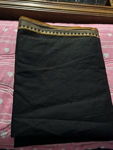 Black Fabric with Gold Border