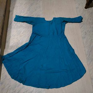 💙 Elegant Teal Blue Anarkali Kurti 💙