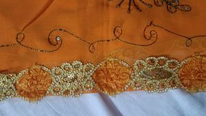 Elegant Orange Saree
