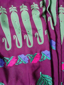 Embroidered Saree with blouse m size