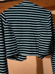 Forever 21 Striped Cropped Blazer