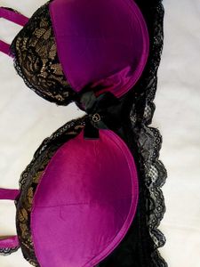 🇳🇿🔥💫Elegant Purple &amp; Black Lace Bra Large Size