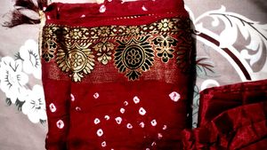Pink And Maroon Kurta Pant Dupatta