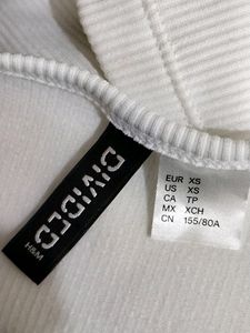 H&amp;M White Halter Neck Top