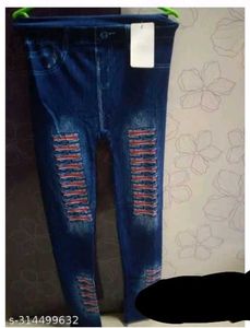 Leggings Design Jeans In Navy Blue Colour 💗