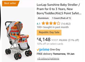 R For Rabbit Foldable Stroller With Mosquito Net