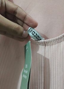 H&amp;M New Pink Ribbed Bodysuit