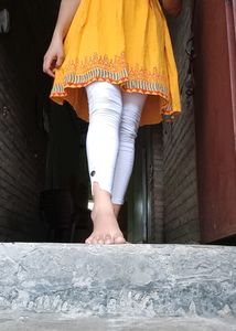 Yellow Embroidery Short Maxi Dress