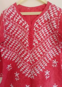 Khadi Cotton Chikankari Kurta