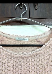 🆕 Pink Knit Shimmer Top