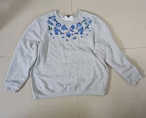 Macy&#39;s Karen scott blue Floral print sweatshirt
