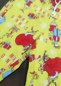 Green🟢 Pyjama Red Cartoon Print For 30 Waist