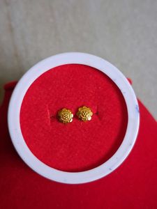 Gold Flower Earrings 18crt