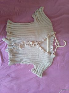 Ruffle Knit Crop Top