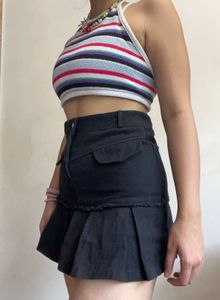 Black Denim Skirt