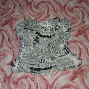 Zara Newspaper Corset Top