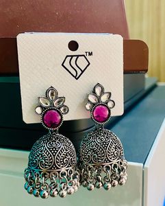 Purple Jhumka Earrings