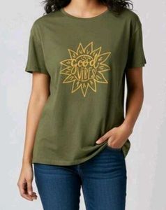 Olive Good Vibes Tee