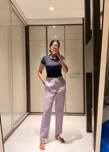 Lavender Straight Pants