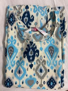 Ikat Print Kurti with Pants