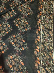 Beautiful Black Multicolour Pattern Dupatta