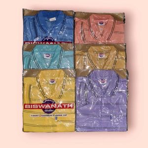 Combo of Polo Type Mens's T-Shirt (6 Pcs)