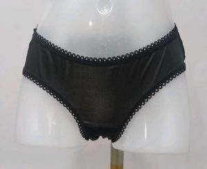 URBANIC Black Lace Trim Panties