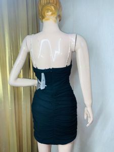 only one pcs Chic Black Bodycon Mini Dress