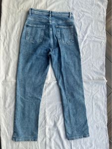 High Waist Straight Fit Denim Jeans