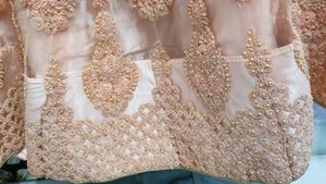 Peach Embroidered Lehenga Choli