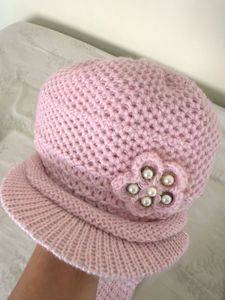Baby Pink Knitted Hat &amp; stole