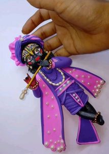 Krishna Ji Clay Showpiece