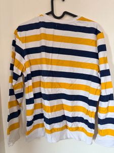 Striped Graphic Long Sleeve Tee