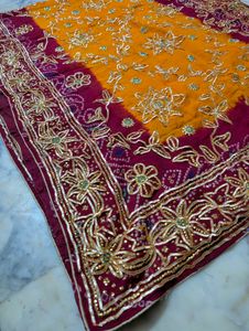 Bandhani gotapatti saree