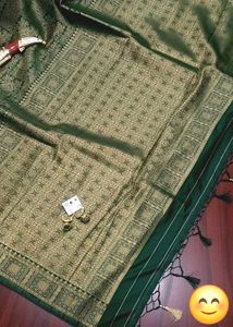 Elegant Green Banarasi Silk Saree