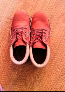 Red Leather Boots