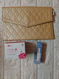 Plum Hyaluronic Acid Cream,Mini Rice Toner,Clutch